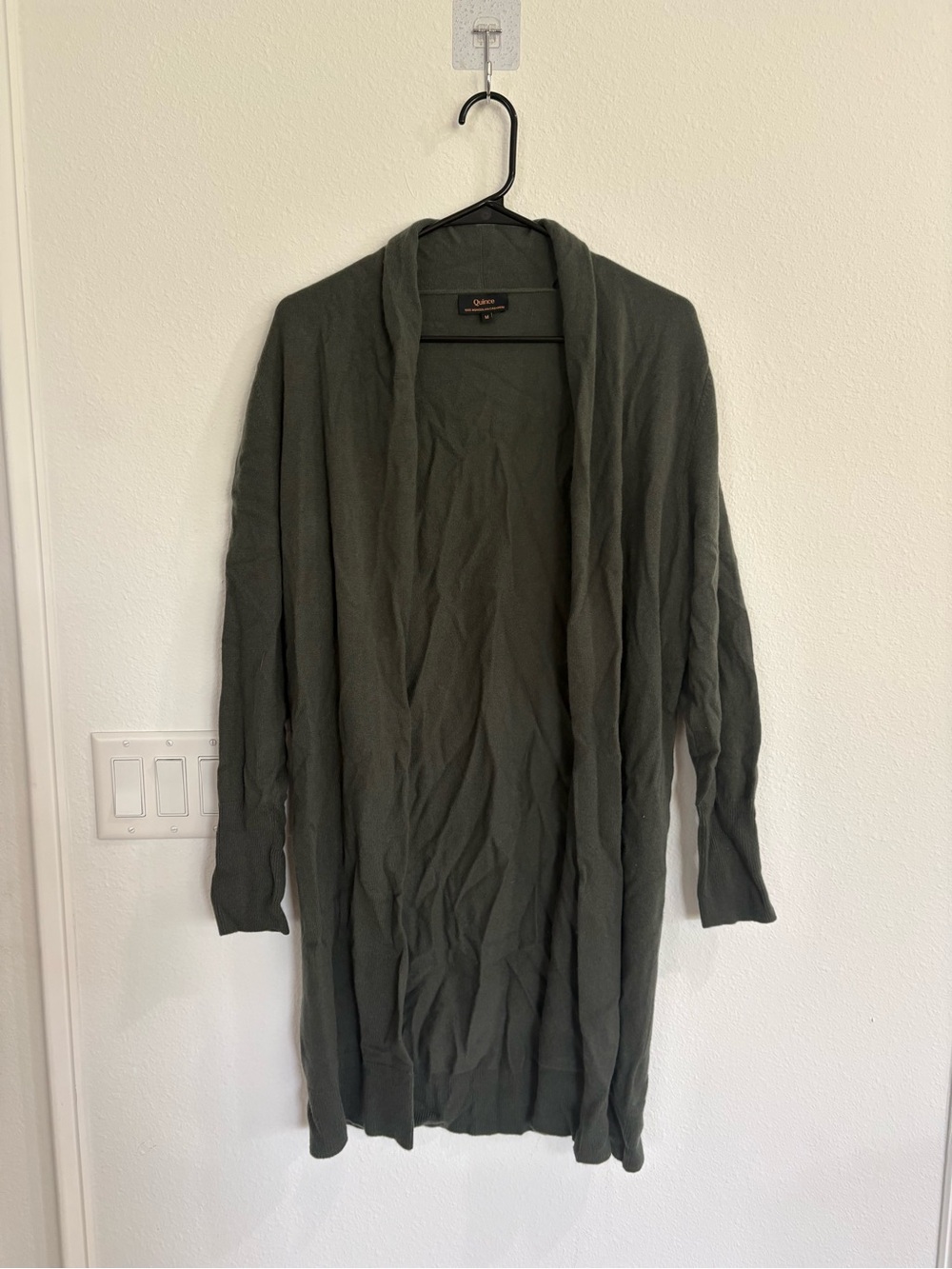 Quince Open-Front Long Cardigan